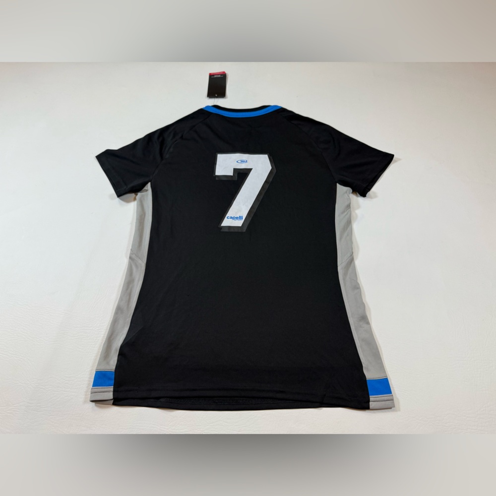 Capelli Rush women’s XS practice top #7 black and blue (bin D)